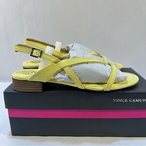 Vince Camuto Melly Sandals in Sunshine 9M leather strappy slingbacks